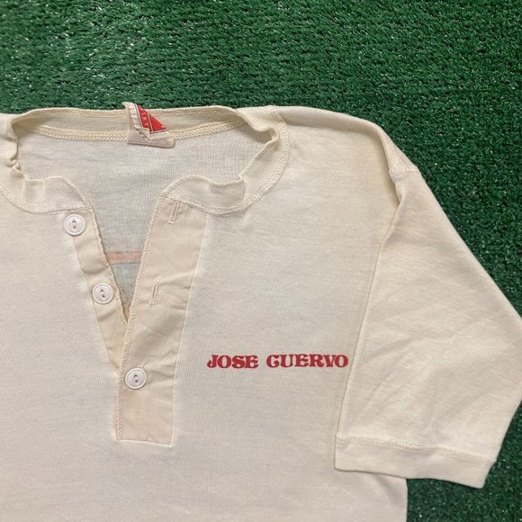 Vintage 70s 80s Jose Cuervo Tequila Long Johns Henley Tee - Picture 2 of 8